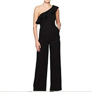 One Shoulder Ruffle Jumpsuit